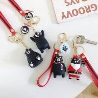 พวงกุญแจลายการ์ตูน พร้อมคล้องมือ ลายหมีดำ น่ารัก Key Chain