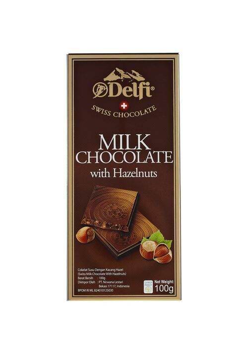 Delfi Swiss Milk Chocolate With Hazelnut 100g Lazada PH