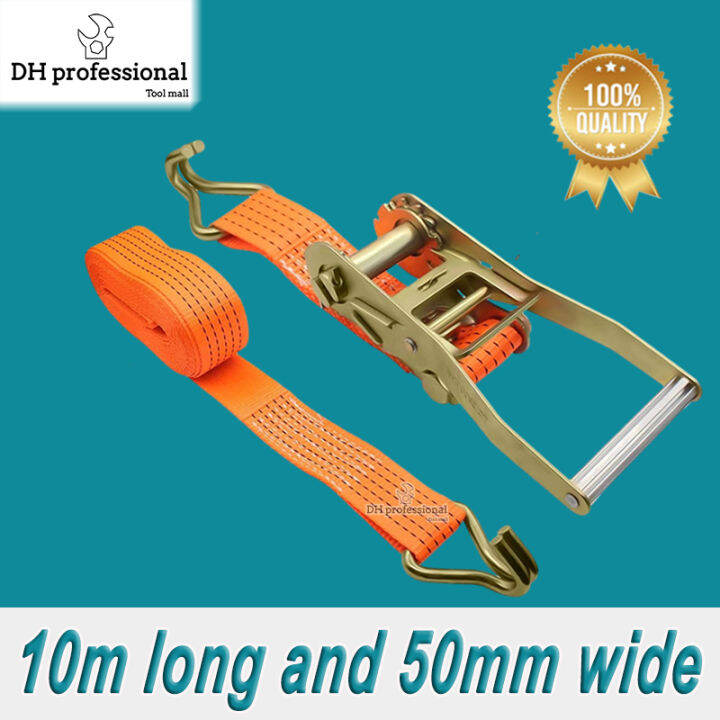 Ratchet Straps 10m Long And 50mm Wide Tie Down Heavy Duty Strength