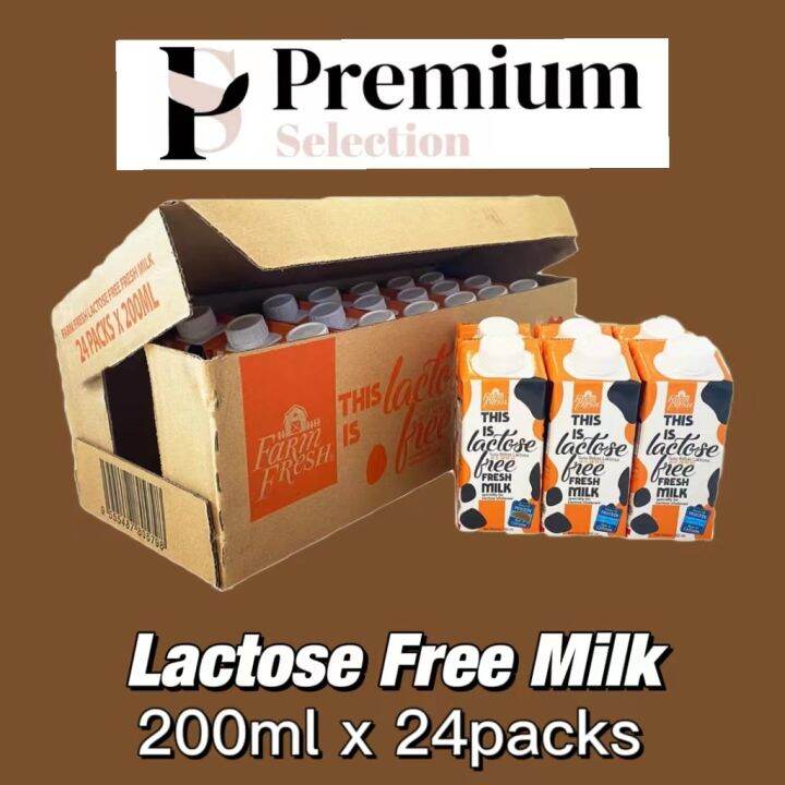 FARM FRESH UHT MILK LACTOSE FREE MILK 200ML X 24 PACKS (1 carton) Lazada
