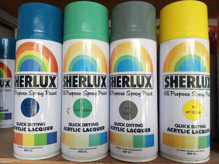 SHERLUX all purpose Spray paint acrylic lacquer 400cc Lazada PH