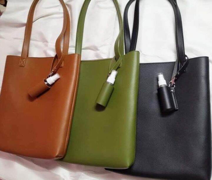 Marikina Made Tote Bag with Alcohol Holder (Rio Leather) Lazada PH