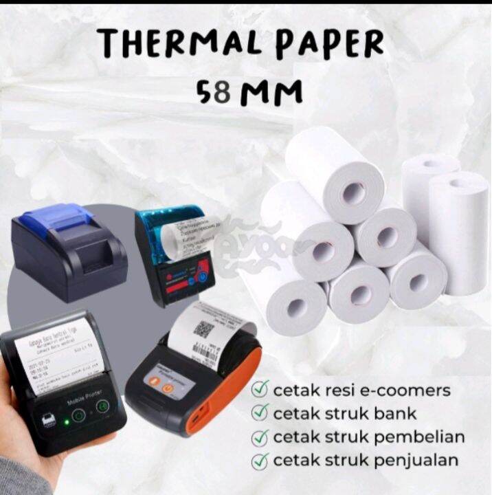 Kertas Struk Thermal Edc X Mm Paket Roll Pcs Lazada Indonesia