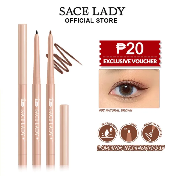 SACE LADY Waterproof Gel Eyeliner Pencil Longlasting Smooth Texture