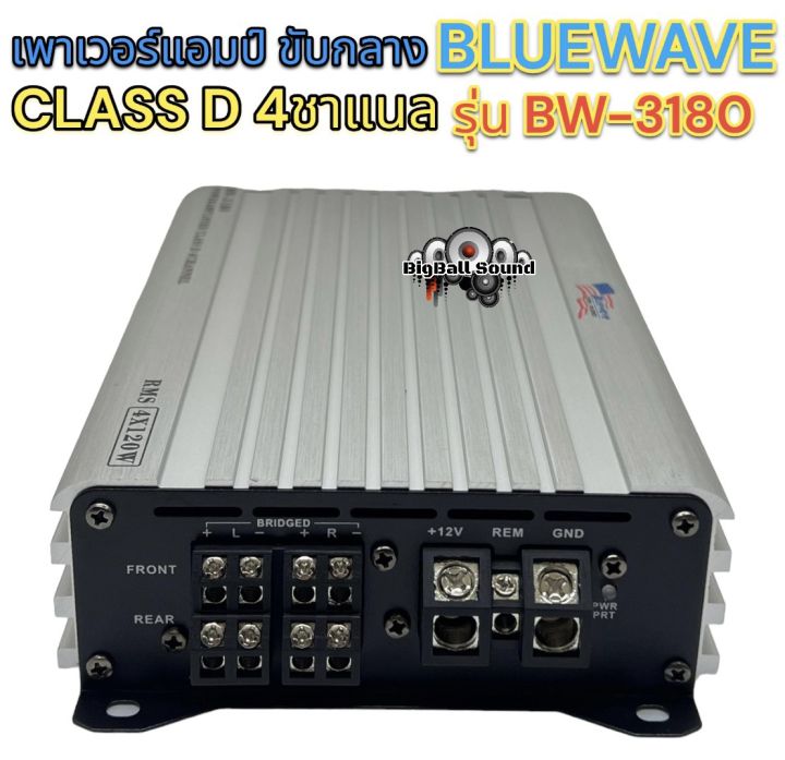 เพาเวอร์แอมป์-ขับกลาง-แบรนด์-bluewave-รุ่น-bw-3180-เพาเวอร์ขับเสียงกลาง-คลาสd-4ชาแนล-วัตต์เต็ม-กำลังขับ4x120w-rms-ใช้icชิพ-คุณภาพสูง-รับประกันเสียงดี