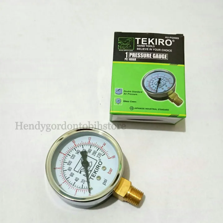 Manometer 16 bar TEKIRO Pressure Gauge 16 bar Manometer 16kg Mano Meter