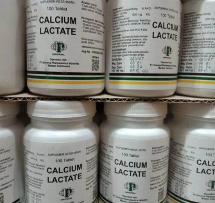 vitamin calcium lactate botol isi 100 Lazada Indonesia