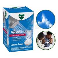 ?พร้อมส่ง? เม็ดไอระเหยคลายความตึงเครียด Vicks VapoShower Aromatherapy Soothing Vapos Tablets