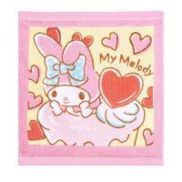 ผ้าเช็ดหน้า ผ้าขนหนู ซานริโอ ขนาด 13*13นิ้ว SANRIO Kitty My melody Cinnamonroll มายเมโลดี้ ลิตเติ้ลทวิน