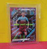 Declan Rice card soccer rate rookie purple laser press proof Panini donruss 2019-20