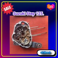 แคร้งเครื่องข้างขวา แคร้งฝั่งถ่ายน้ำมันเครื่อง สเต็ป125 ,Suzuki Step 125 ของแท้ (มือสอง)