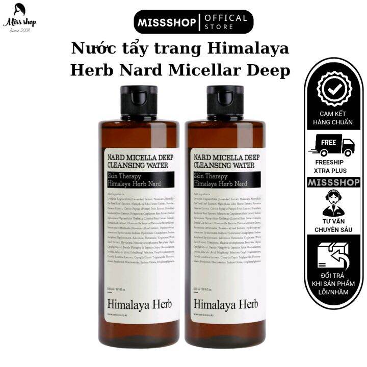 NƯỚC TẨY TRANG HIMALAYA HERB NARD MICELLAR DEEP CLEANSING WATER 500ML