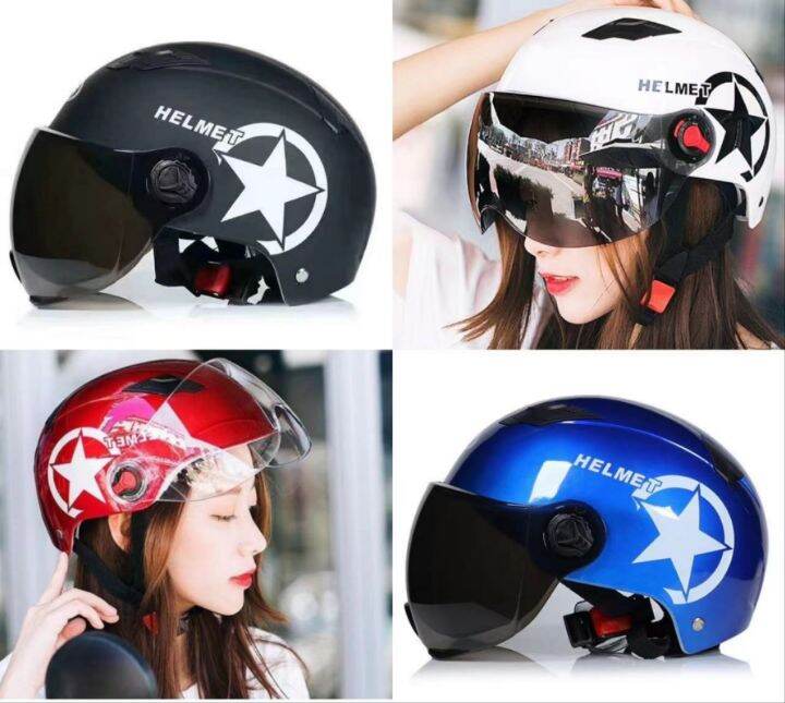 Electric battery car helmet Men's and women's universal helmets Four