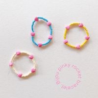 (พร้อมส่ง) Bijou pinky rockets bracelet กำไลไหมยืด