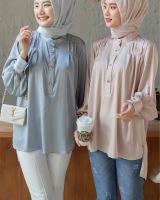 Manna blouse เสื้อทรงoversize เนื้อผ้า silk พริ้วยาวปิดสะโพก