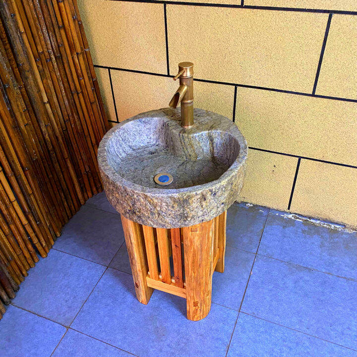Outdoor Wash Basin Courtyard Villa Garden Stone Basin Retro Old Stone