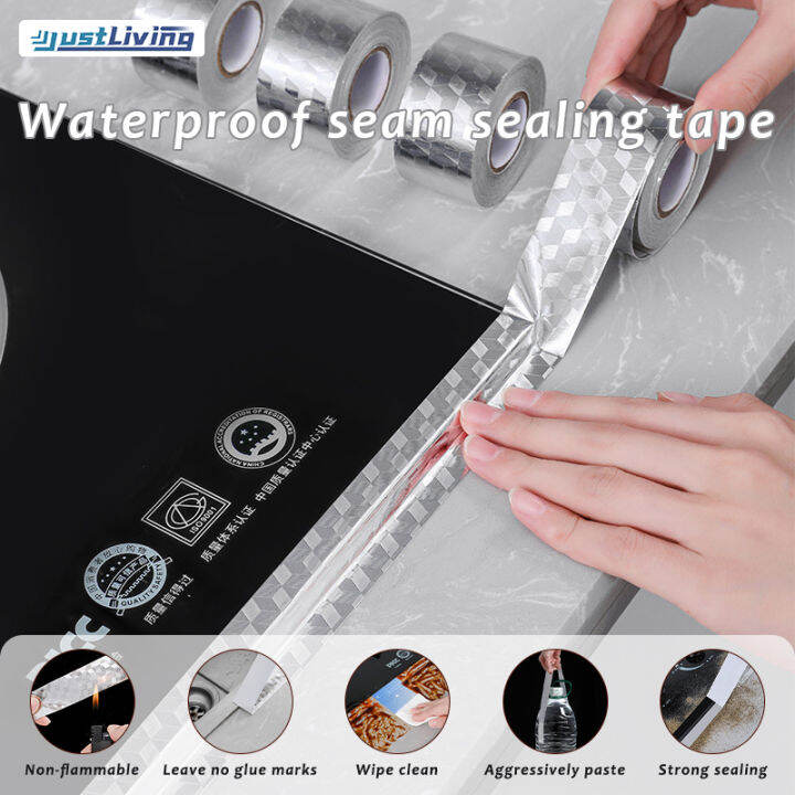 JustLiving 10mx3cm Kitchen Sink Waterproof Sticker Antimold Waterproof Tape Bathroom Countertop