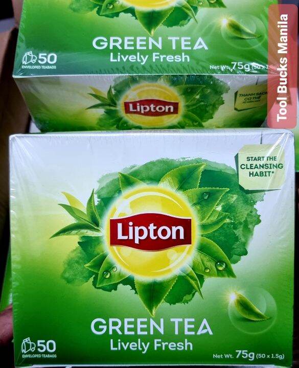 Lipton Green Tea 50 Enveloped Tea Bags 75grams (1.2grams each) | Lazada PH