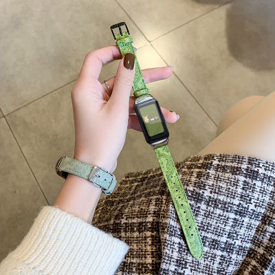 สายนาฬิกาเหมาะสำหรับสายรัดข้อมือ Huawei 6/6PRO สายทดแทนสำหรับรุ่น NFC สายรัดข้อมืออัจฉริยะสำหรับ Honor 6สายนาฬิกาแบบใหม่สำหรับนาฬิกากีฬา Huawei สายรัดข้อมือหนังแท้หัวเข็มขัดแบบเข็มรุ่นที่6มีเอกลักษณ์แฟชั่นสำหรับผู้ชายและผู้หญิง psnld