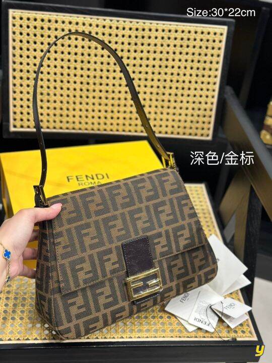 (gift Box Packaging) Bag Female 2023 New Old Flower Canvas Armpit Bag