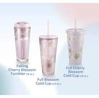 Falling Cherry Blossom Tumbler 16oz. ทัมเบลอร์สตาร์บัคส์ คอลเลคชั่น Soft Blossom 2022 v.1