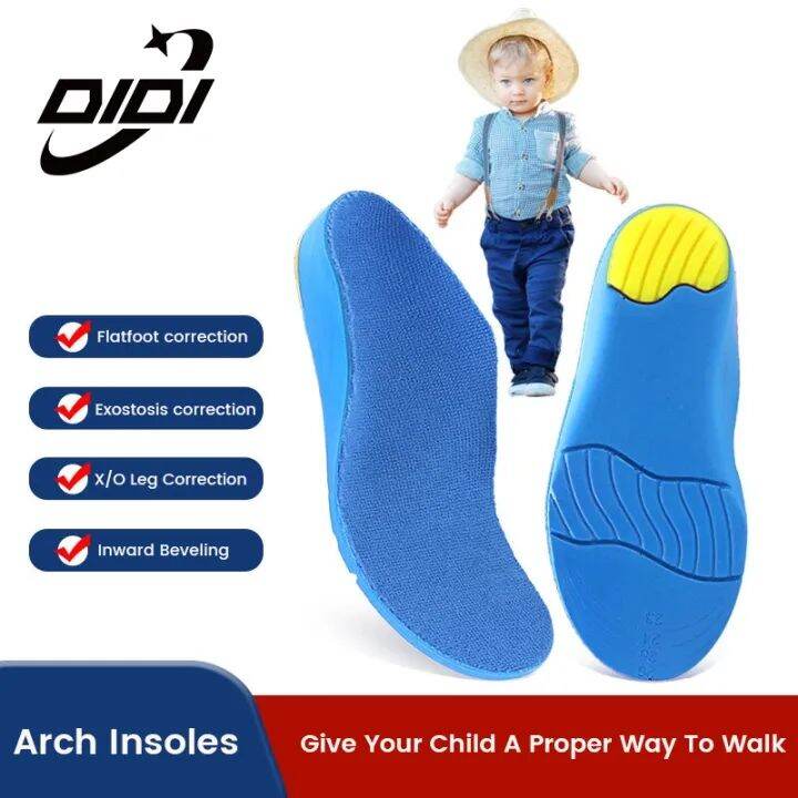 DIDI 1Pair Kids Orthopedic Insoles Orthotics flat foot Health Sole Pad for Shoes insert O/X Leg