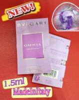 ?น้ำหอมแท้‼️สีม่วงขาຍดี ‼️ น้ำหอม บุລการี Bvlga Omnia Amethyste EDT 1.5ml perfume พกพา อ่อนโยนหวานพอดีๆ