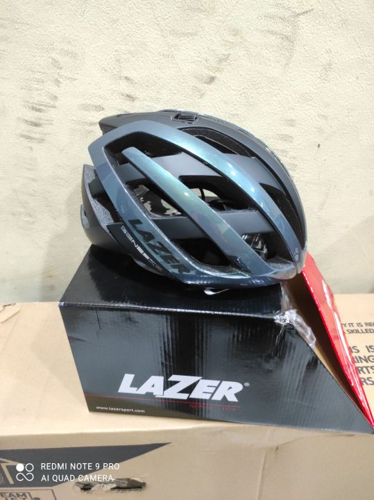 LAZER HELMET GENESIS AF U BLUE BLACK SIZE S, M, L | Lazada Indonesia