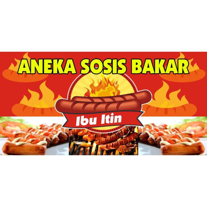 Spanduk Sosis Bakar Banner Sosis Bakar Banner Jualan Lazada Indonesia