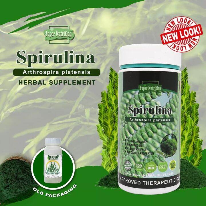 SUPER NUTRITION SPIRALUNA HERBAL SUPPLEMENT ( 100 CAPSULES ) Lazada PH