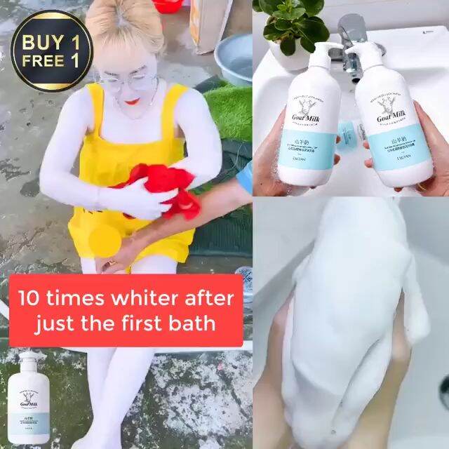 KOREAN GOAT MILK SHOWER GEL EXGYAN 500Ml Milk Bath Body Wash