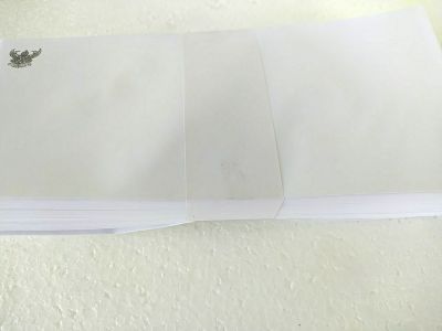 ซองจดหมายสีขาวมีตราครุฑ เบอร์9 ขนาด 4.25x9.125 นิ้ว(1แพค 50ซอง)