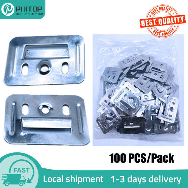 100PCS/pack Wall Cladding Clip for WPC Wall Cladding Steel Lazada PH