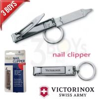 กรรไกรตัดเล็บ Victorinox nail Clipper ของแท้(8.2055.C) SwissMade รุ่นนี้มีห่วงสแตนเลสสำหรับคล้องพวงกุญแจ