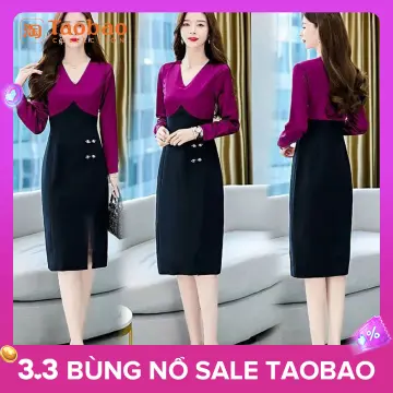 Đầm nữ body len rút dây hông, váy len body màu nâu | Lazada.vn