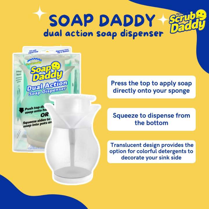 Soap Daddy - Scrub Daddy Dual Action Soap Dispenser for Kitchen