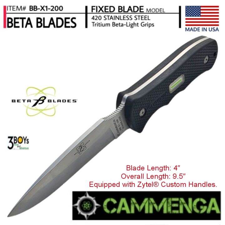 มีด-cammenga-รุ่น-beta-blades-มีดเล่มแรกในโลกที่ฝังแท่งเรืองแสง-tritium-แข็งแรง-ทนทาน-ผลิตใน-u-s-a