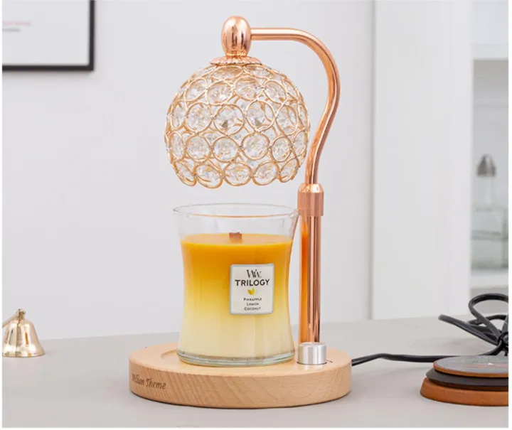 [EROMA] Crystal candle Warmer Lamp Height Adjustable with Timer Elegant