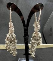 EVINCO JEWELRY SILVER PLATED STONE AND BEADS EARRINGS