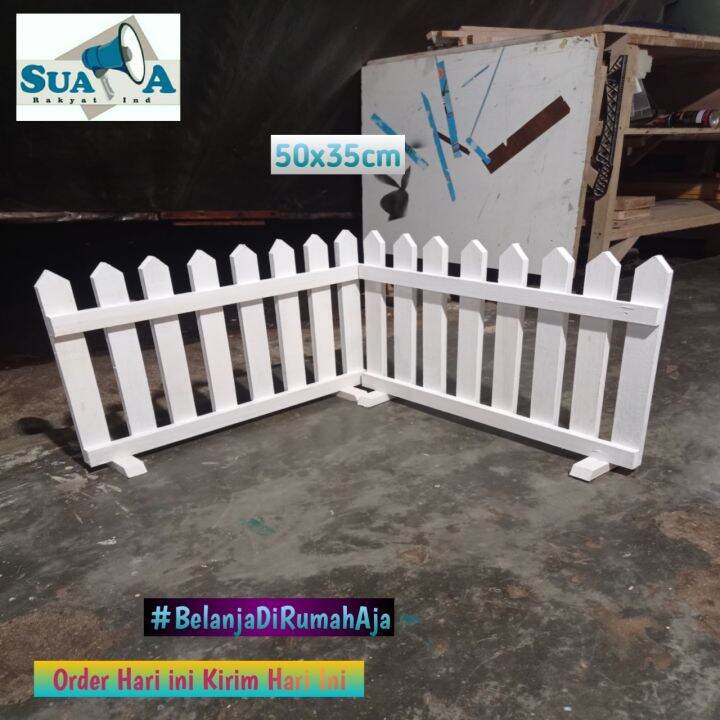 Pagar Kayu Tanaman Hias minimalis 50x35cm | Lazada Indonesia