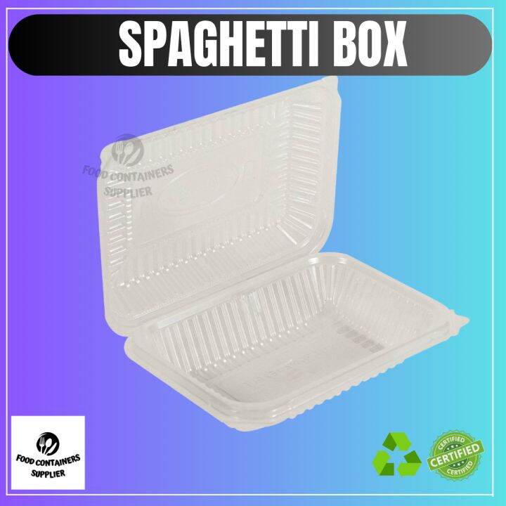 Microwaveble Plastic Clamshell Containers CB1 (Spaghetti Box / Lunch