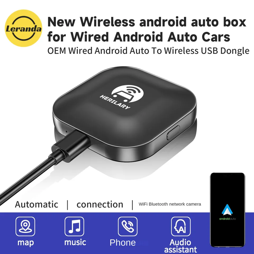 Mini Android Auto Wireless Adapter AI Box Car OEM Wired Android Auto To  Wireless USB Dongle Plug and Play Fast Connect