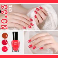 สีทาเล็บกึ่งเจล #033 สีแดง red  #สวยหรู #วิ้งวิ้ง ✅ แบบไม่ต้องอบ   ? แห้งไว ไม่ต้องใช้เครื่องอบ ? ลอกออกง่ายไม่ต้องใช้น้ำยาล้าง ? หน้าเล็บไม่เสีย