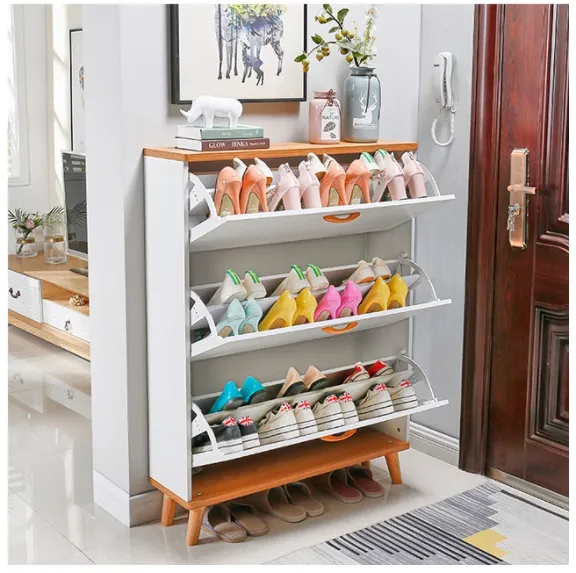 Shoe Cabinet Nordic Ultra-thin Shoe Cabinet Household Doorway Door Flip ...