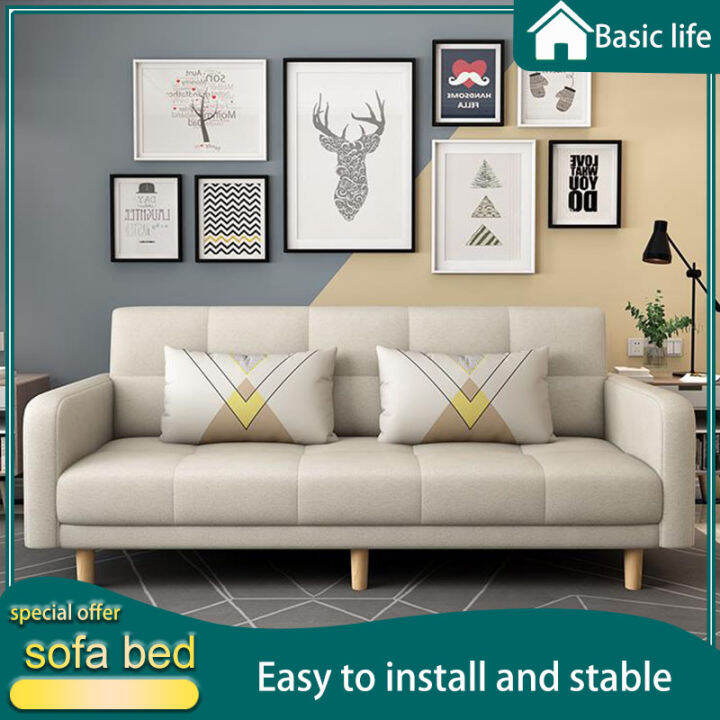 Folding sofa bed Nordic fabric sofa bed 24 people 1.4M/1.8M dualpurpose sofa living room