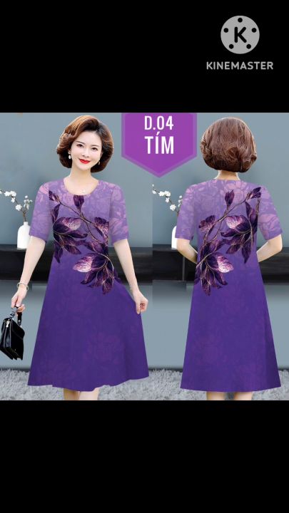 Đầm In 3D Trung Niên | Lazada.vn: Mua bán trực tuyến Đầm với giá ...