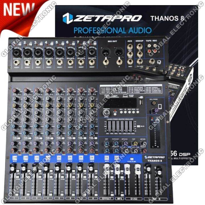 Mixer Audio Zetapro Thanos 8 Channel MIXER ZETAPRO THANOS8 Lazada