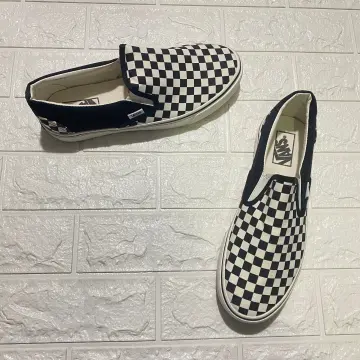 Black with shop checkered vans