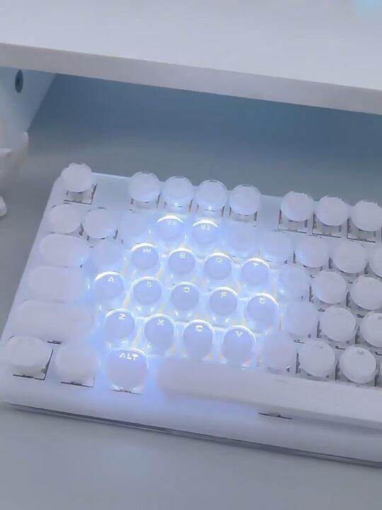 EWEADN Ice Block Keyboard แป้นพิมพ์คริสตัลคีย์บอร์ดเชิงกลคีย์บอร์ดแบบมี