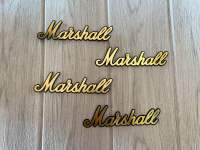 โลโก้ Marshall (เหมือนแท้) ติดตู้ลำโพง diy ติดตู้แอมป์กีต้าร์ logo มาแชล สีเหมือนแท้